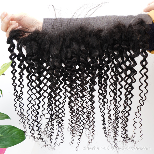 Wholesale Top Quality Curly Wave Invisible For Black Women Human Hair hd Closures and 13x4 Transparent hd Lace Frontal